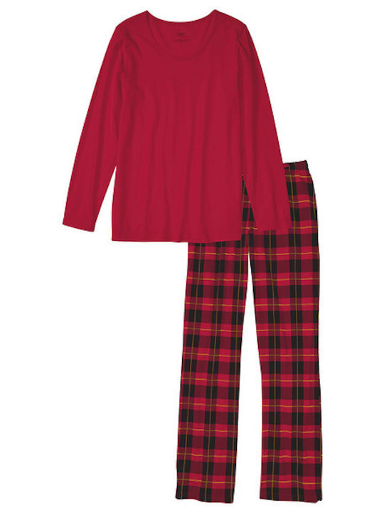 TnS Men's Winter Pajamas Set Red