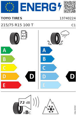 Toyo Open Country 215/75R15 100T 3PMSF Allwetterreifen für 4x4 / SUV Fahrzeug