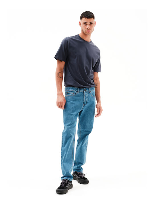 Ανδρικό Παντελόνι Τζιν με Regular Εφαρμογή Middle Blue