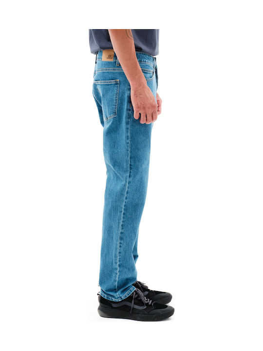 Ανδρικό Παντελόνι Τζιν με Regular Εφαρμογή Middle Blue