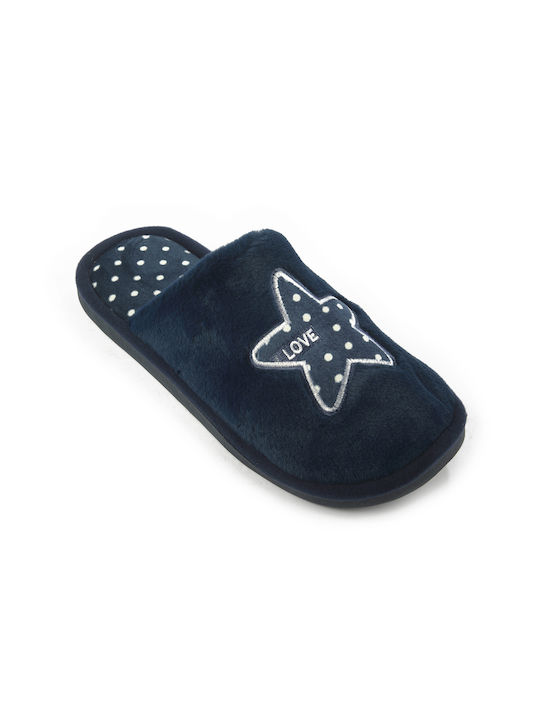 Fshoes Winter Women's Slippers in Blue color