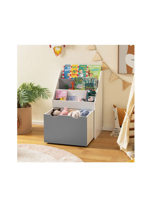Bookcase Floor White 50x28x70cm
