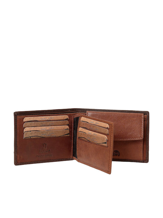 Leather Men's Wallet Cards with RFID Brown
