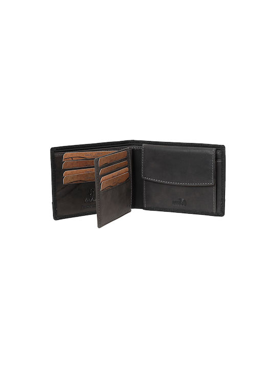 Lavor Men's Leather Card Wallet with RFID Black