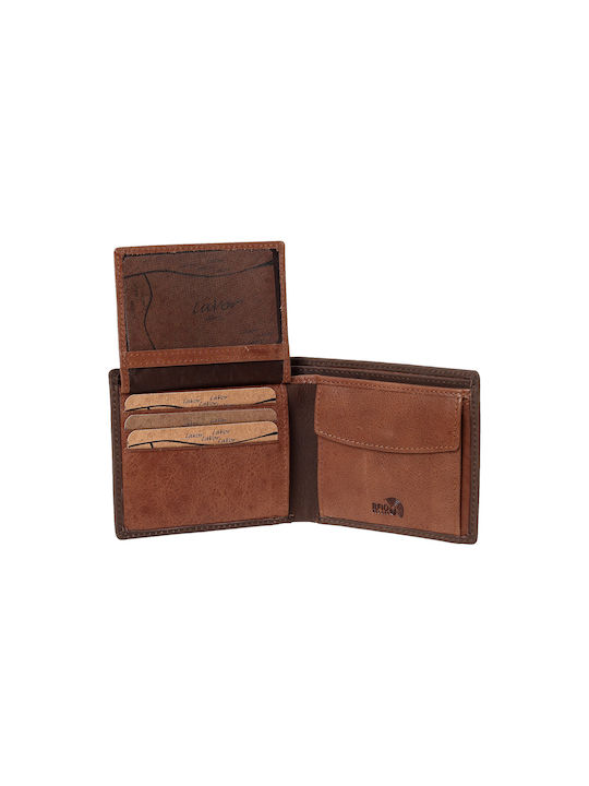 Lavor Men's Leather Card Wallet with RFID Brown