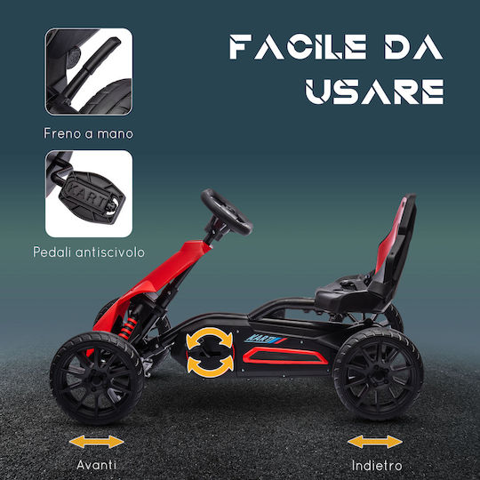 Go Kart Μονοθέσιο με Πετάλι Κόκκινο για 3+ Ετών