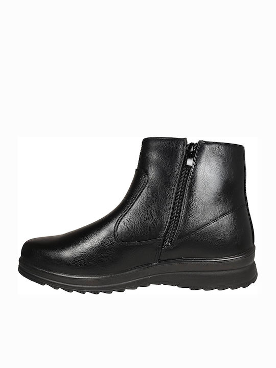 Black Men's Boots with Zipper