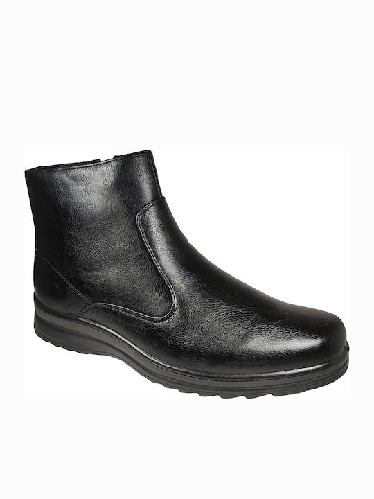 Black Men's Boots with Zipper