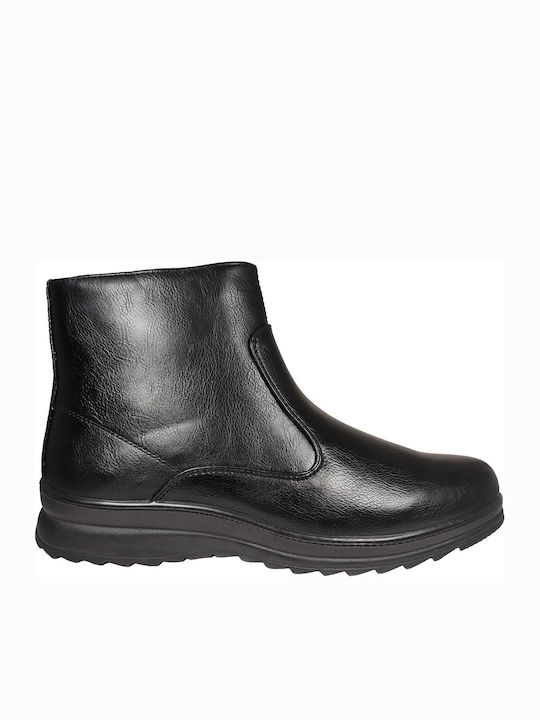 Black Men's Boots with Zipper
