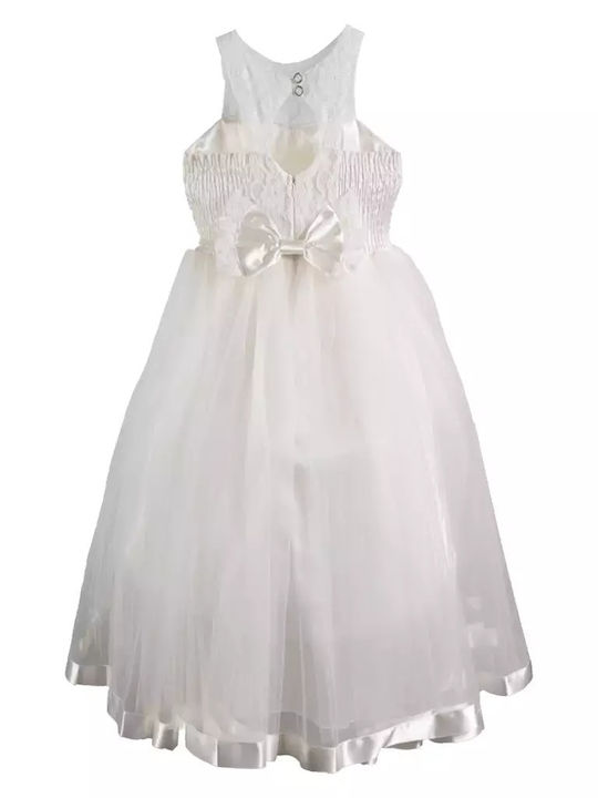 Online White Baptism Dress with Lace