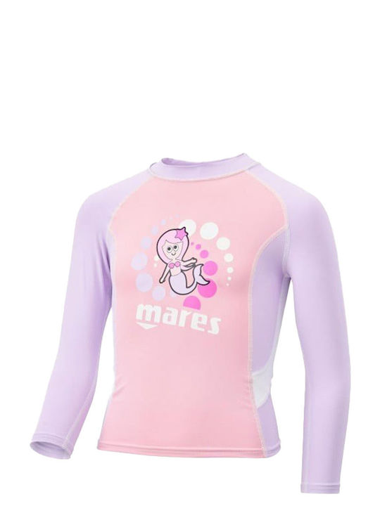 Mares Kinder Badeanzug UV-Schutz (UV) Langarm-Shirt Pink