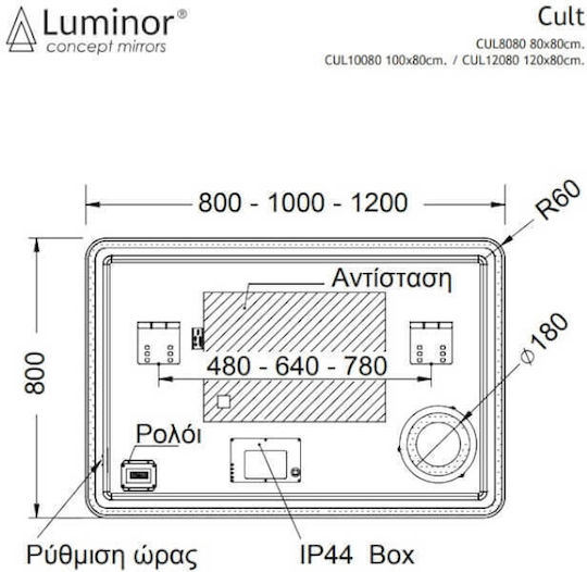 Luminor 12080 Кръгла LED 18x18см