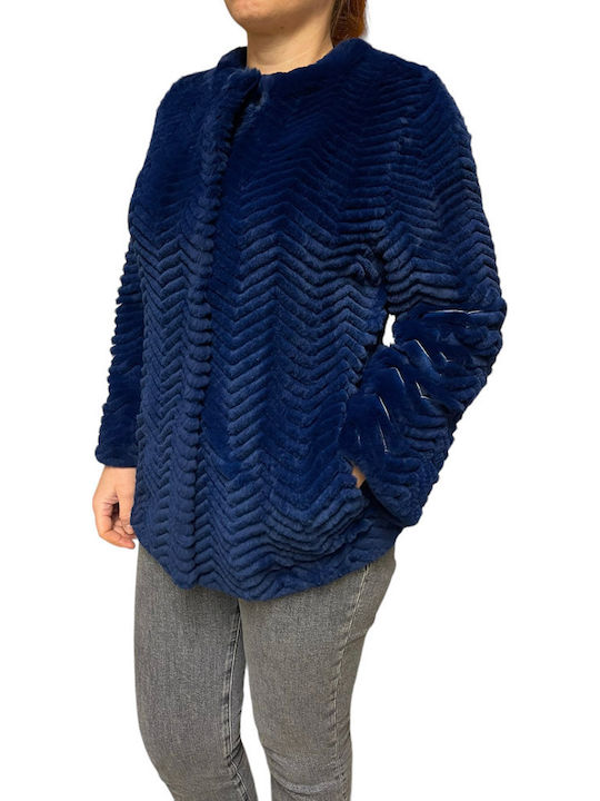 Lungă Blană de damă Blue