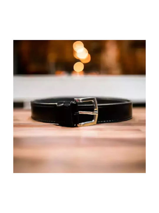 To Be Yourself Men's Leather Belt Black