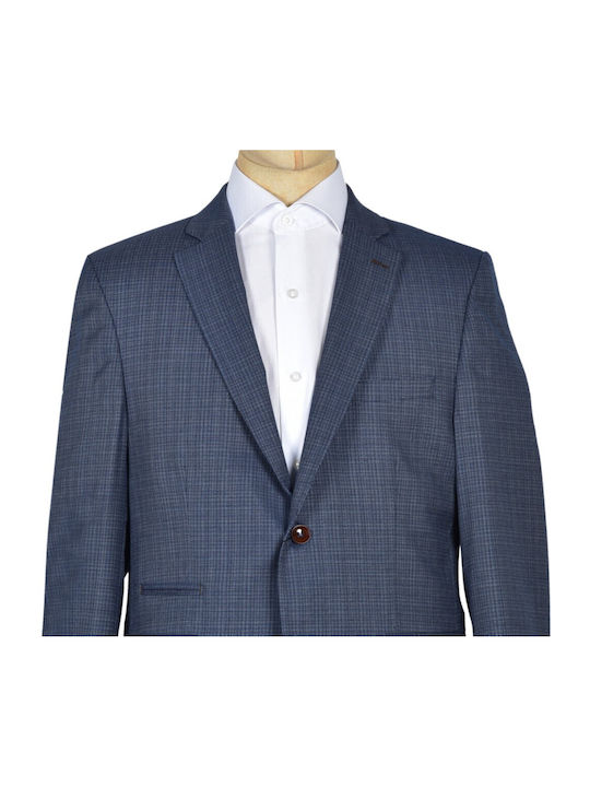 Makis Tselios Fashion Men's Suit Jacket Blue