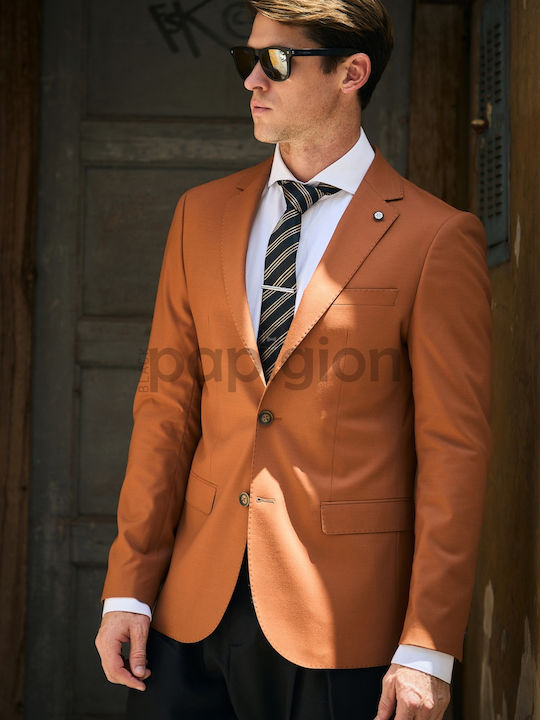 Men's Suit Jacket Slim Fit Tan