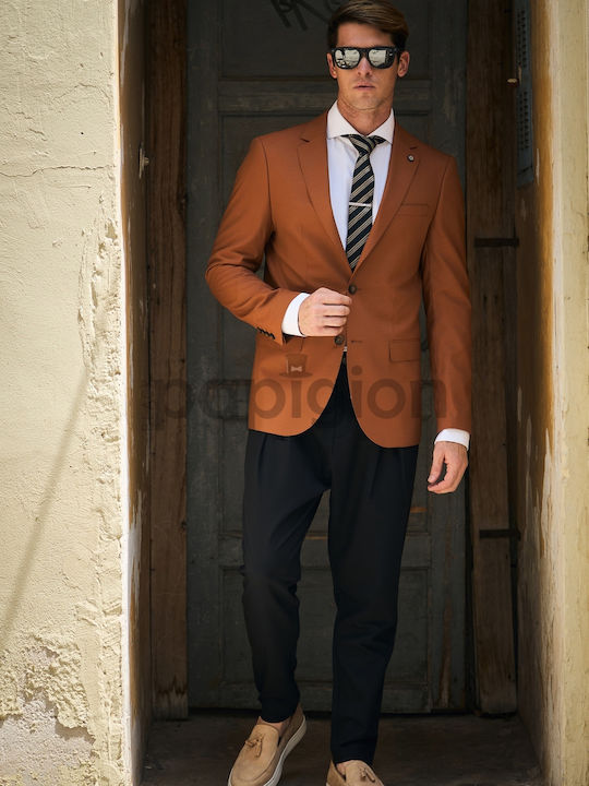 Men's Suit Jacket Slim Fit Tan