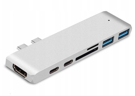 Dual USB-C Docking Station cu HDMI PD Gray (CO2-0117)