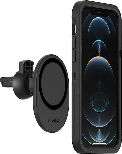 Otterbox Βάση Κινητού Αυτοκινήτου με Θήκη και Ασύρματη Φόρτιση Μαύρη