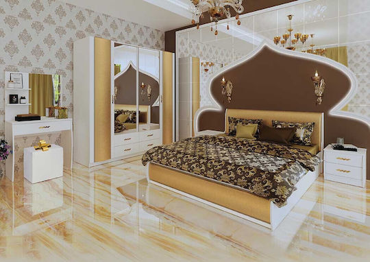 Σετ Κρεβατοκάμαρας Melania Λευκό 160x200εκ. 4τμχ