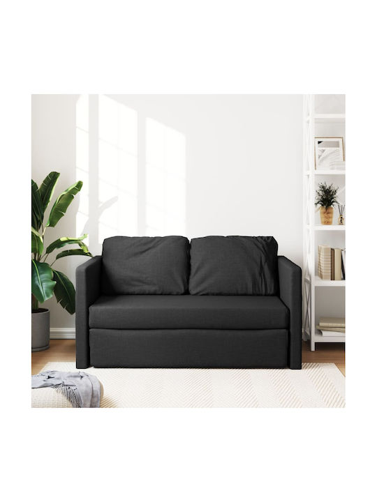 Doppelsitzer Sofa Bett Schwarz 112x60x55cm