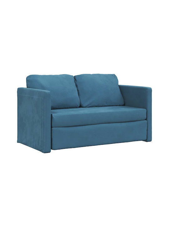 Doppelsitzer Sofa Bett Samt Blau 122x60x55cm