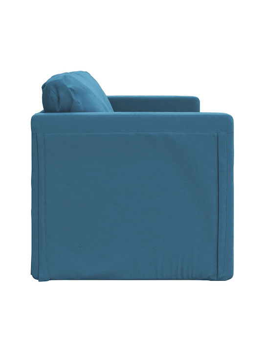 Doppelsitzer Sofa Bett Samt Blau 122x60x55cm