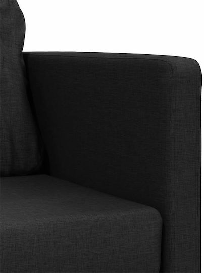 Canapea Cu Două Locuri Pat Negru 112x60x55cm