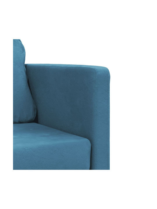 Doppelsitzer Sofa Bett Samt Blau 122x60x55cm
