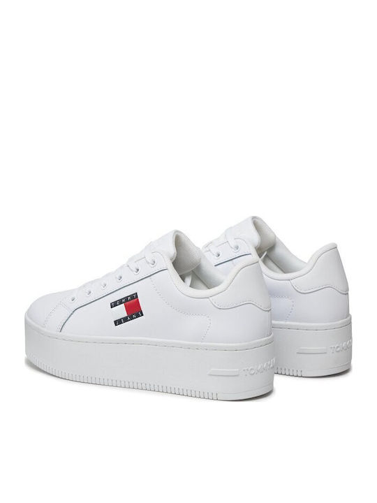 Γυναικεία Flatforms Sneakers Λευκό