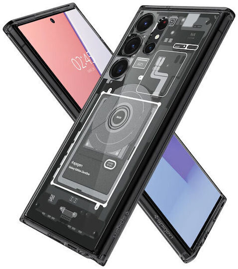 Spigen Ultra Hybrid Zero Задна корица Пластмаса Черен (Galaxy S22 Ultra 5G)