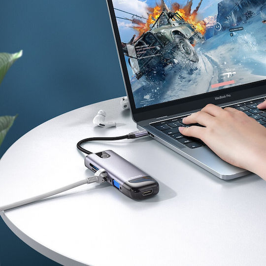 Mcdodo USB-C Docking Station with HDMI 4K PD Ethernet Gray (HU-7420)