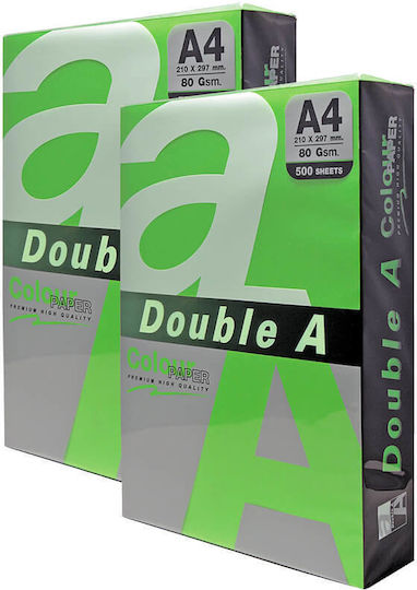 Double A Хартия за печат A4 80гр/кв.м 1x500 листове Зелен
