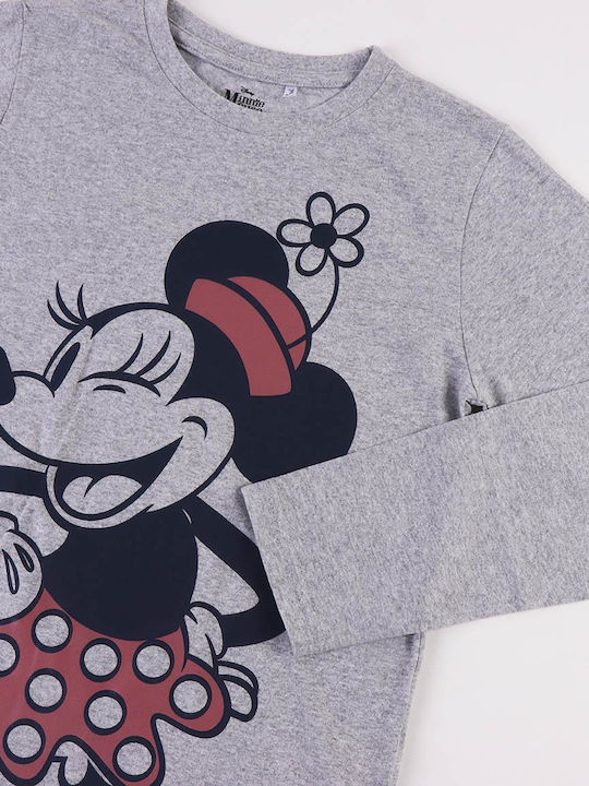 Cerda Παιδική Πιτζάμα Χειμωνιάτικη Γκρι Minnie Mouse