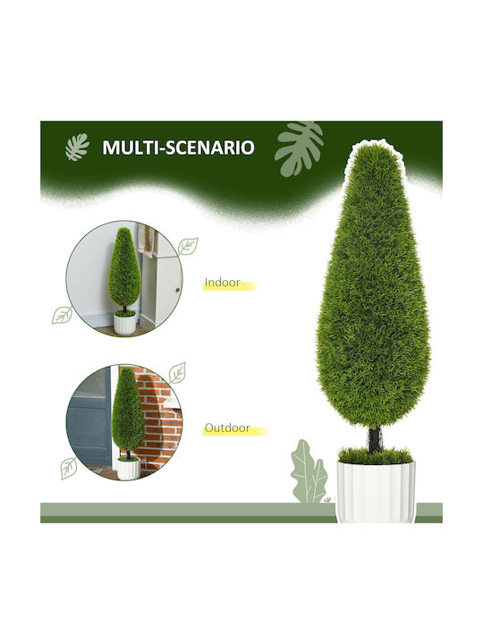 Artificial Plant in Small Pot Green 16cm HomCom