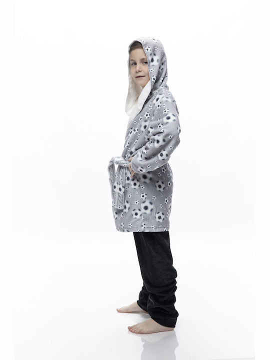 Galaxy Kids Robe Winter Fleece grey