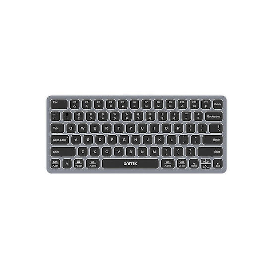 Unitek D1092A Keyboard USB-C Docking Station με DisplayPort 4K PD Ethernet Γκρι
