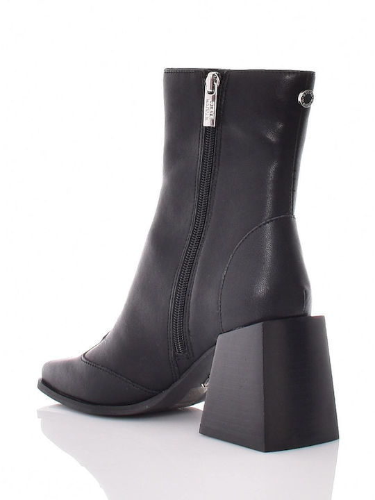Duchess Leder Stiefeletten Damen Schwarz