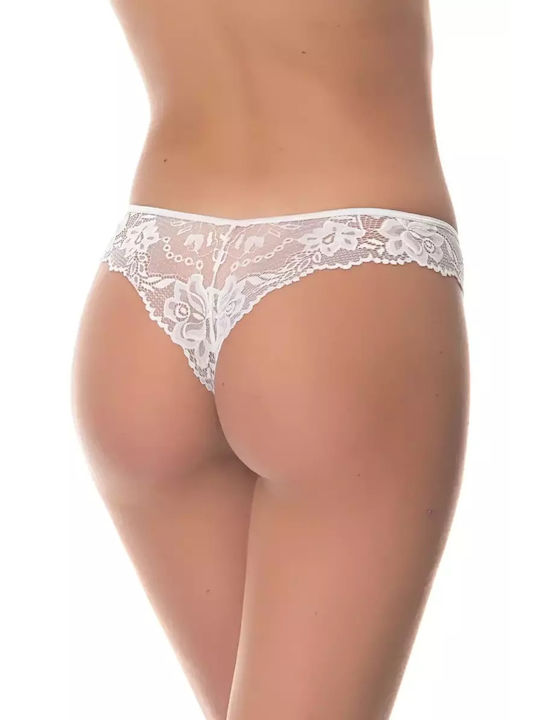 Milena by Paris Cotton Women's Brazil with Lace White