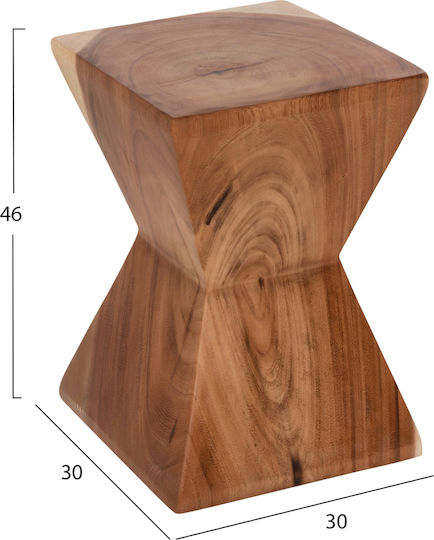 Σκαμπό Σαλονιού Anvil Φυσικό 35x35x46εκ.