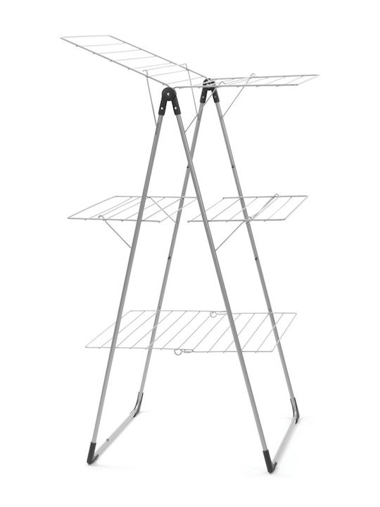 Brabantia Metallic Folding Floor Clothes Drying Rack with Hanging Length 23m