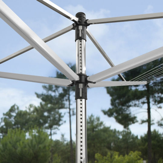 Brabantia Lift-O-Matic Folding Floor Clothes Drying Rack for Garden made of Aluminum with Hanging Length 3.12m