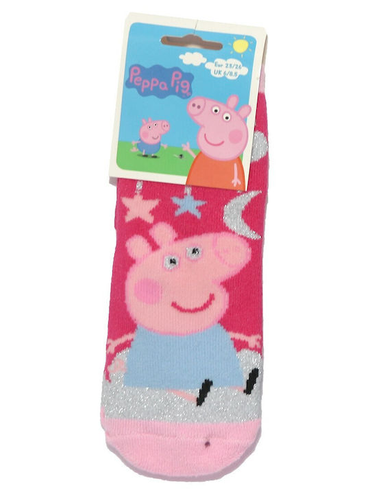 Peppa Pig Kids' Socks Non-Slip Fuchsia