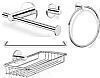 Sanco Badezimmer-Accessoire-Set Inox Silber 5Stück Sanco Badezimmer-Accessoire-Set Inox Silber 5Stück
