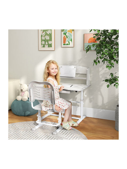 Kids Desk made of Melamine Gray 80x54x104cm
