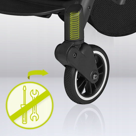 Lionelo Julie One Baby Stroller Suitable for Newborn Black Gold 6.65kg