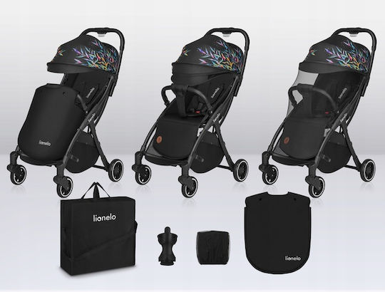 Lionelo Julie One Baby Stroller Suitable for Newborn Black Gold 6.65kg