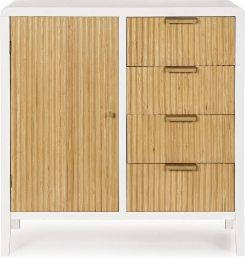 Bufet Charley din Lemn White/Natural 80x40x82cm
