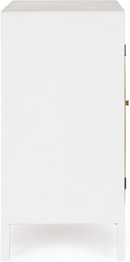 Мебели за съхранение Charley дървен White/Natural 80x40x82см