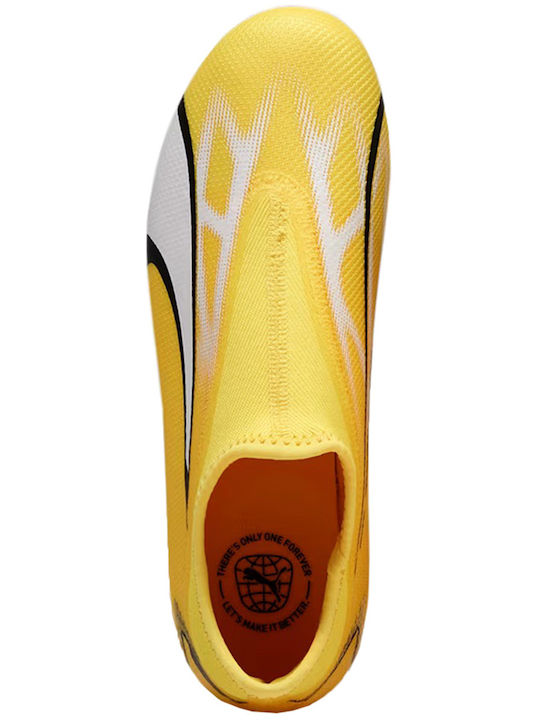 Puma Ultra Match Ll Fg Ag Kids Molded Soccer Shoes Yellow